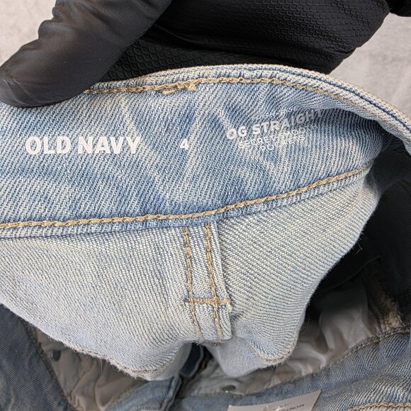 Old Navy Shorts Womens 4 OG Straight 5 Inch Inseam High Rise Denim Summer Casual - Picture 9 of 10